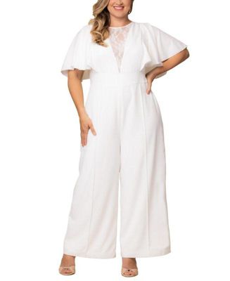 Kiyonna Plus Size Spellbound Wide Leg Jumpsuit