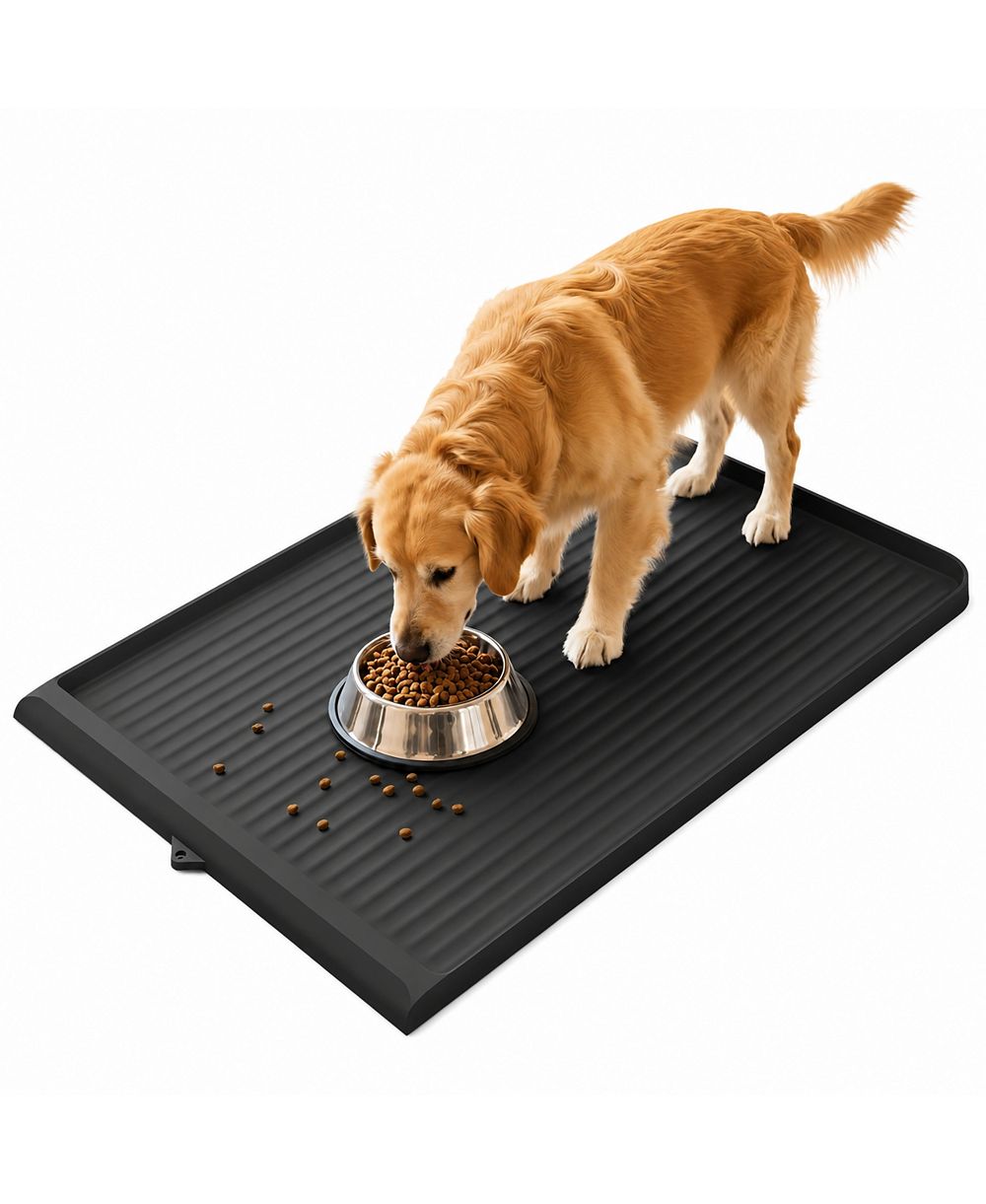 ARONKL Silicone Pet Feeding Mat Non-Slip Raised Edges Waterproof Easy Clean