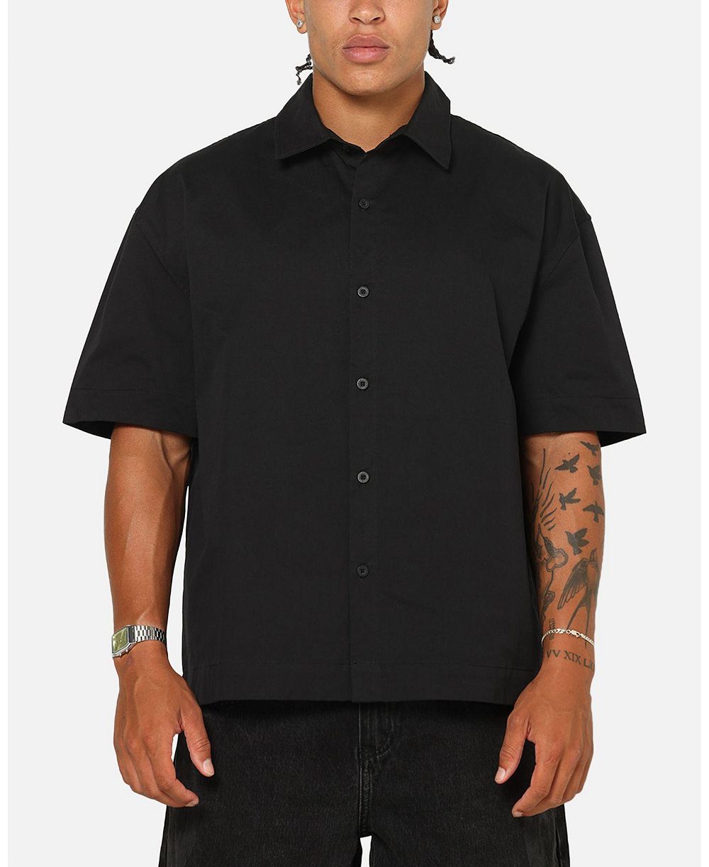 SAINT MORTA Men's Pearl Script Button Up Shirt