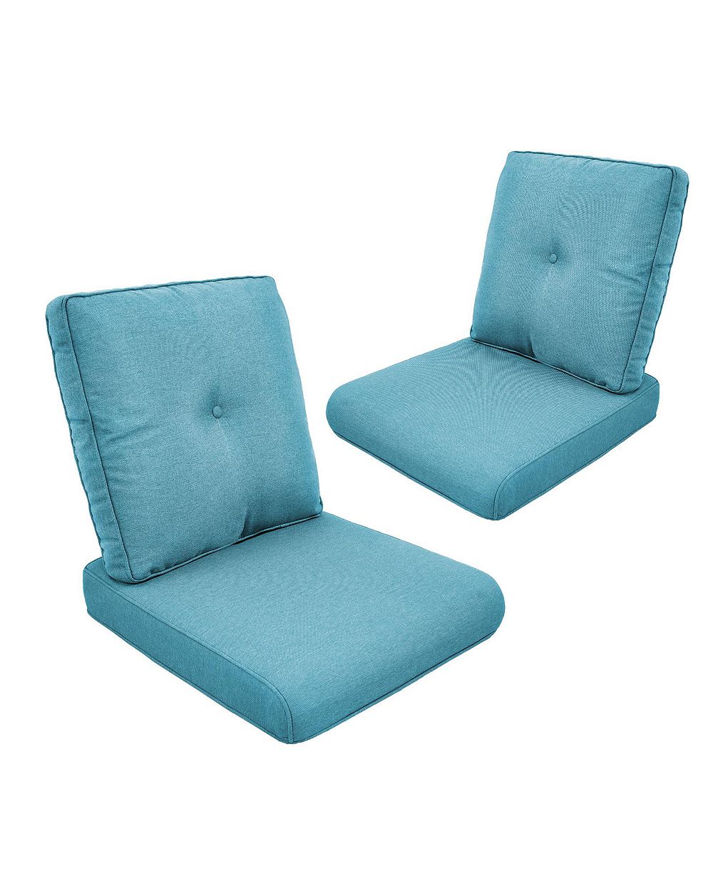 Pocassy Outdoor Cushions for Patio Furniture,Outdoor Seat Cushion Set 22 x 25 x 4Inch,Waterproof and Fade Resistant Outdoor Chair Cushions,2 Pair