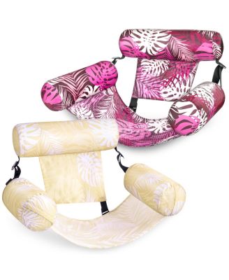 Tropical leaves-champagne, pink