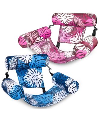 Tropical leaves-pink,blue