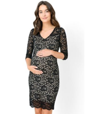 Женское платье для беременных Hello Miz Bodycon Floral Lace с рукавами 3/4