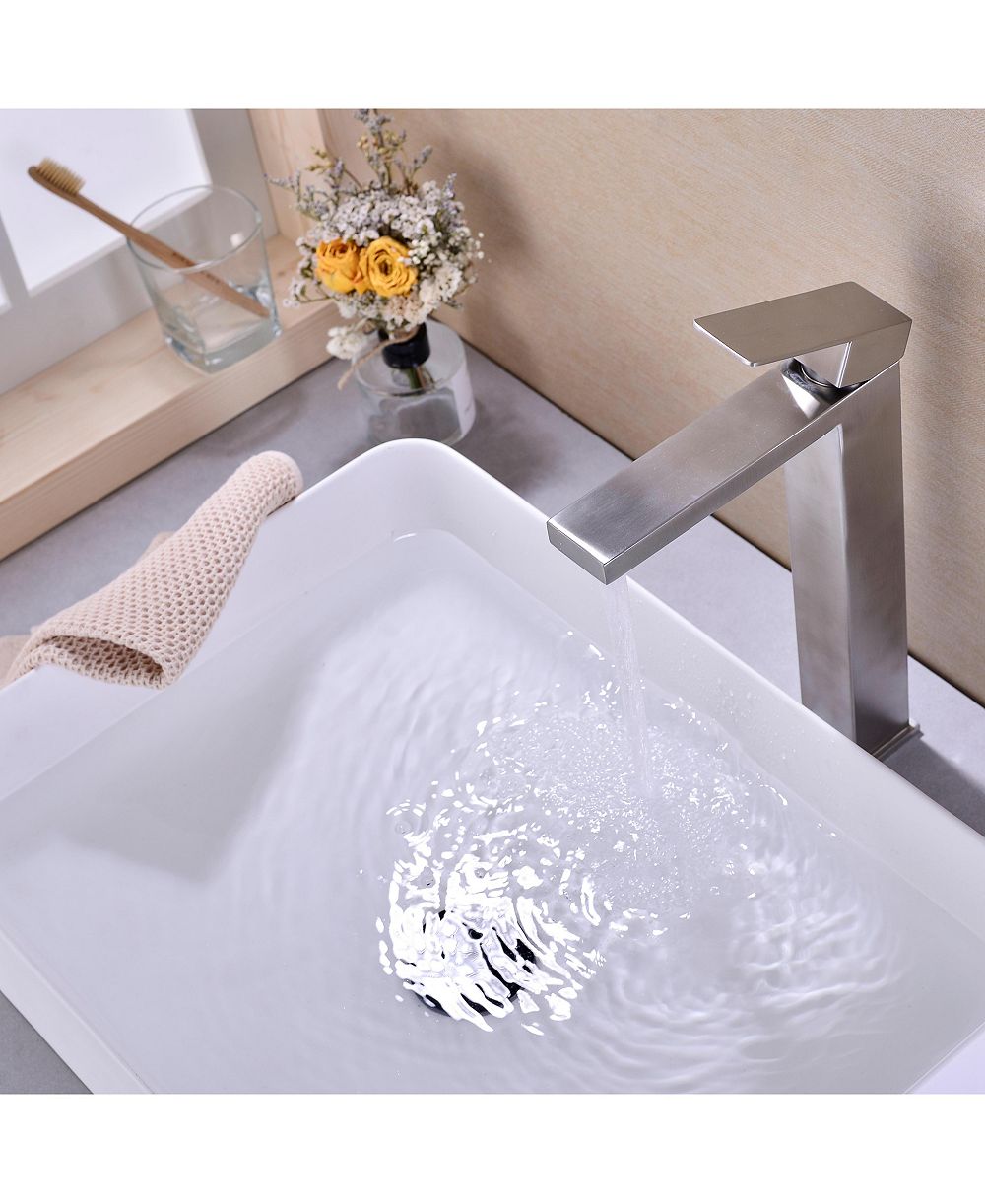 PHYING Single Handle Sink Brushed Nickel Vanity Bathroom Faucet, Basin Mixer Tap