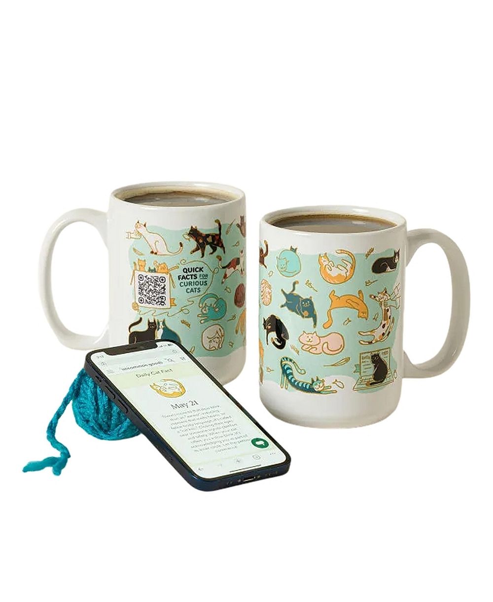 Uncommon Goods Cat Lover Interactive QR Mug