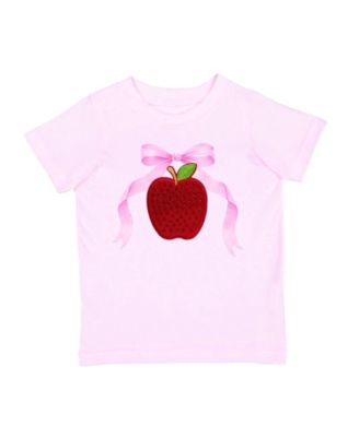 Детская футболка Sweet Wink Baby Girls Apple Rhinestone Patch Short Sleeve