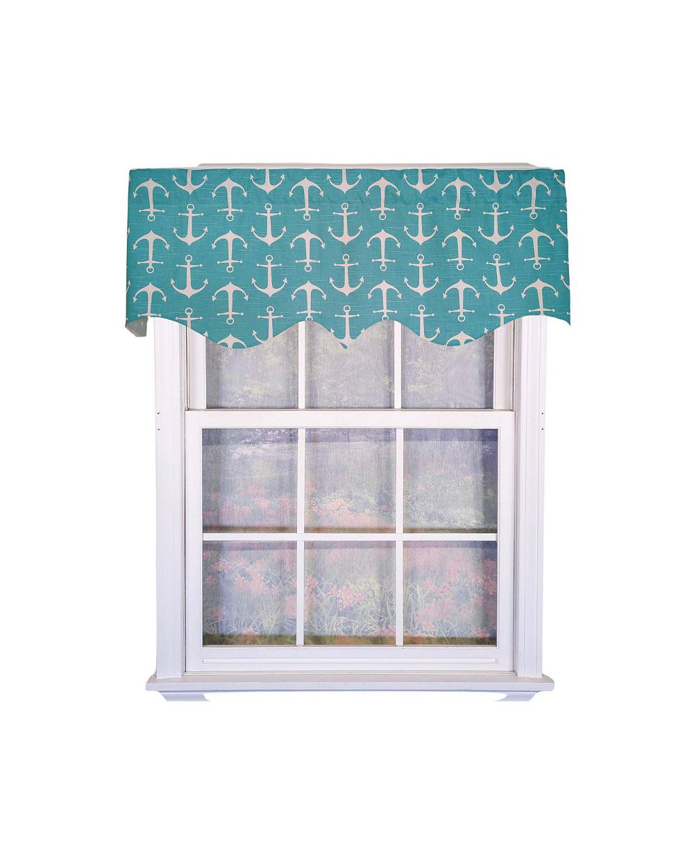 RLF Home 100percentage  Cotton Sinker Regal With  Lining Rod Pocket Window Valance