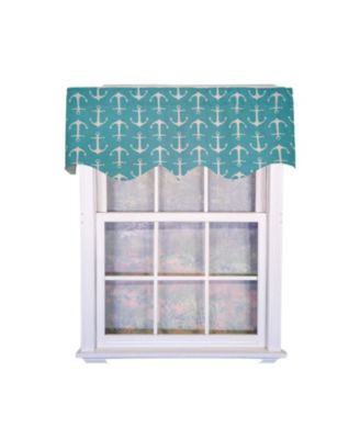 RLF Home 100percentage  Cotton Sinker Regal With  Lining Rod Pocket Window Valance