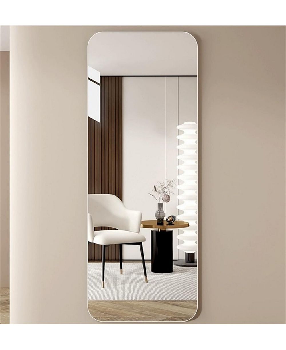 LAOTIES x Full Length Wall Mirror, Frameless Rounded Corner Mirror for Bedroom