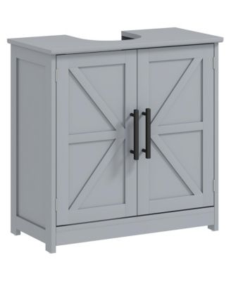 PHYING шкаф для ванной комнаты в деревенском стиле с дверцами Barn Doors и регулируемой полкой