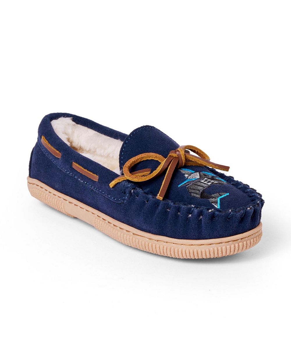 Minnetonka Kids' Suede Shark Slippers