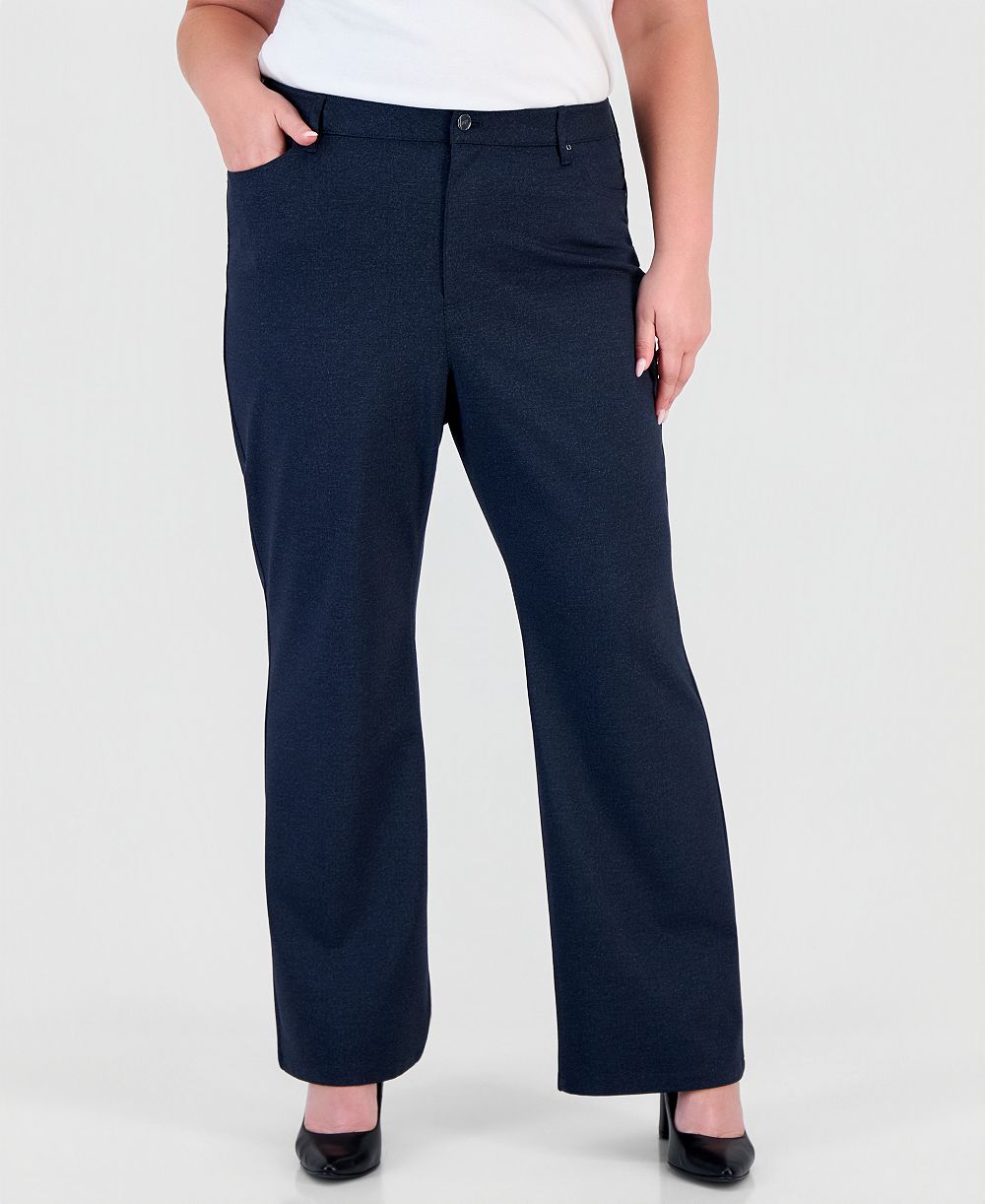 Jones New York Plus Size Lexington Bootleg High-Rise Bootcut Jeans