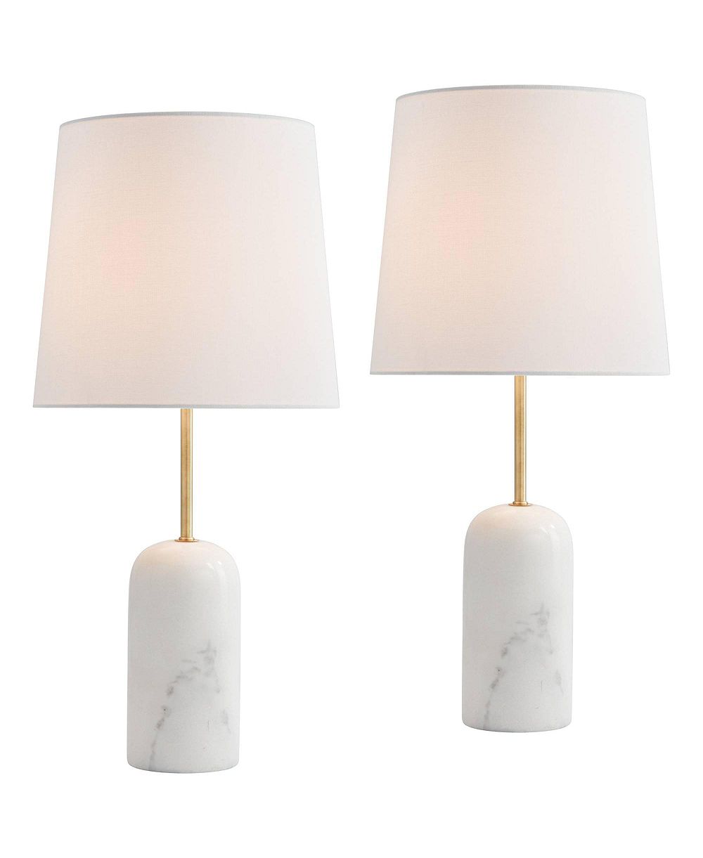 360 Lighting Daleti 25 inches High Marble Table Lamp Set of 2
