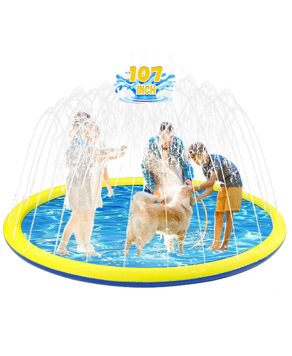 AOFAR брызгалка Splash Pad 107" для детей и собак, бассейн для игр с водой на улице