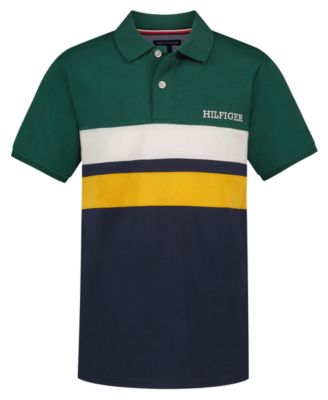 Поло с коротким рукавом Tommy Hilfiger для мальчиков, 2T-7, многопанельное