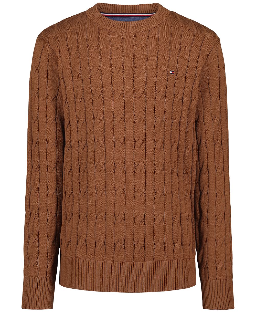 Tommy Hilfiger Boys' 2T-7 Cable Crew Long-Sleeve Sweater