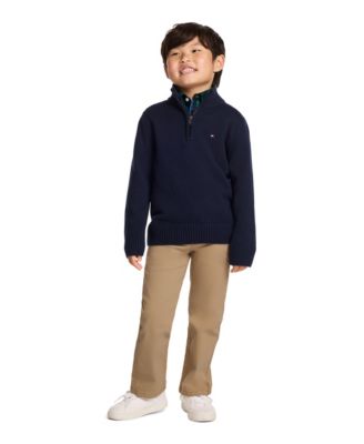 Мужской свитер Tommy Hilfiger с четверть-zip и классическим кроем для мальчиков 2T-7