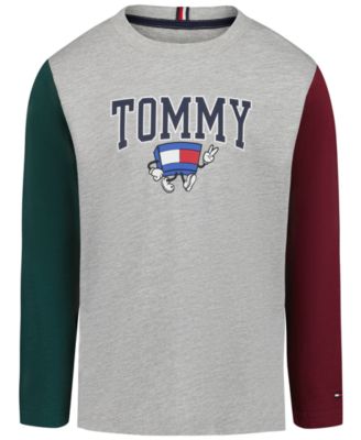 Tommy Hilfiger детская футболка с длинным рукавом и принтом Mascot, возраст 2T-7, создано для Macy's