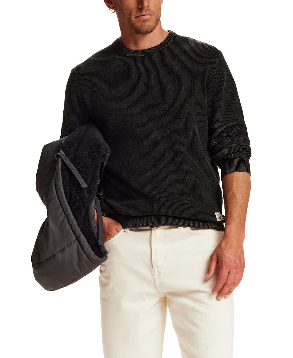 Weatherproof Vintage Men's Rib Knit Stonewash Sweater