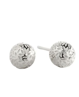 Mint & Lily Textured Gold Ball Studs