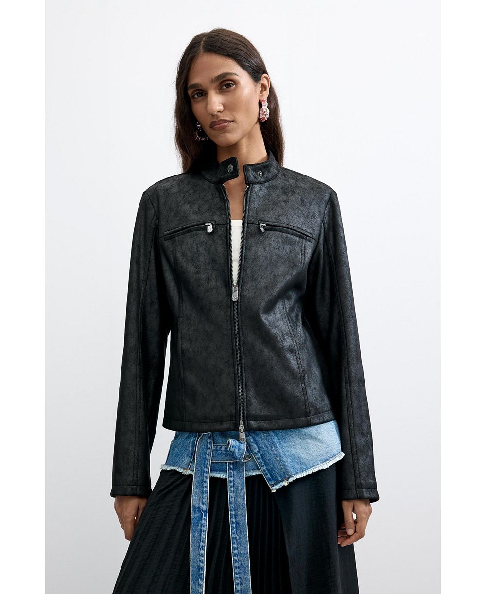 Desigual Women's Jacket Leather Effect