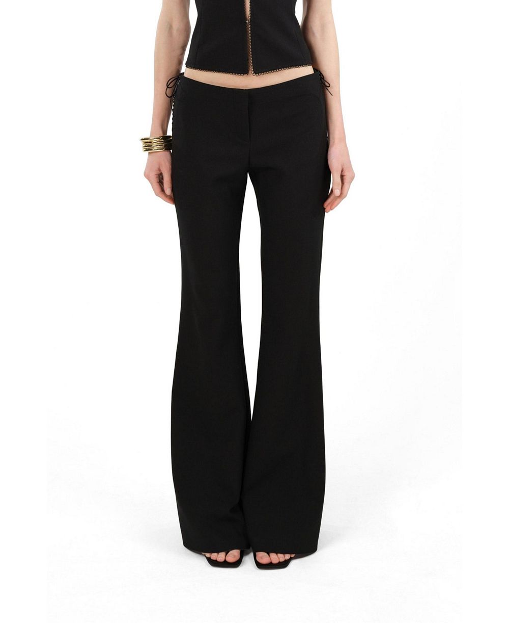 Женские брюки NOCTURNE Side-Tie Low-Rise Slim Fit