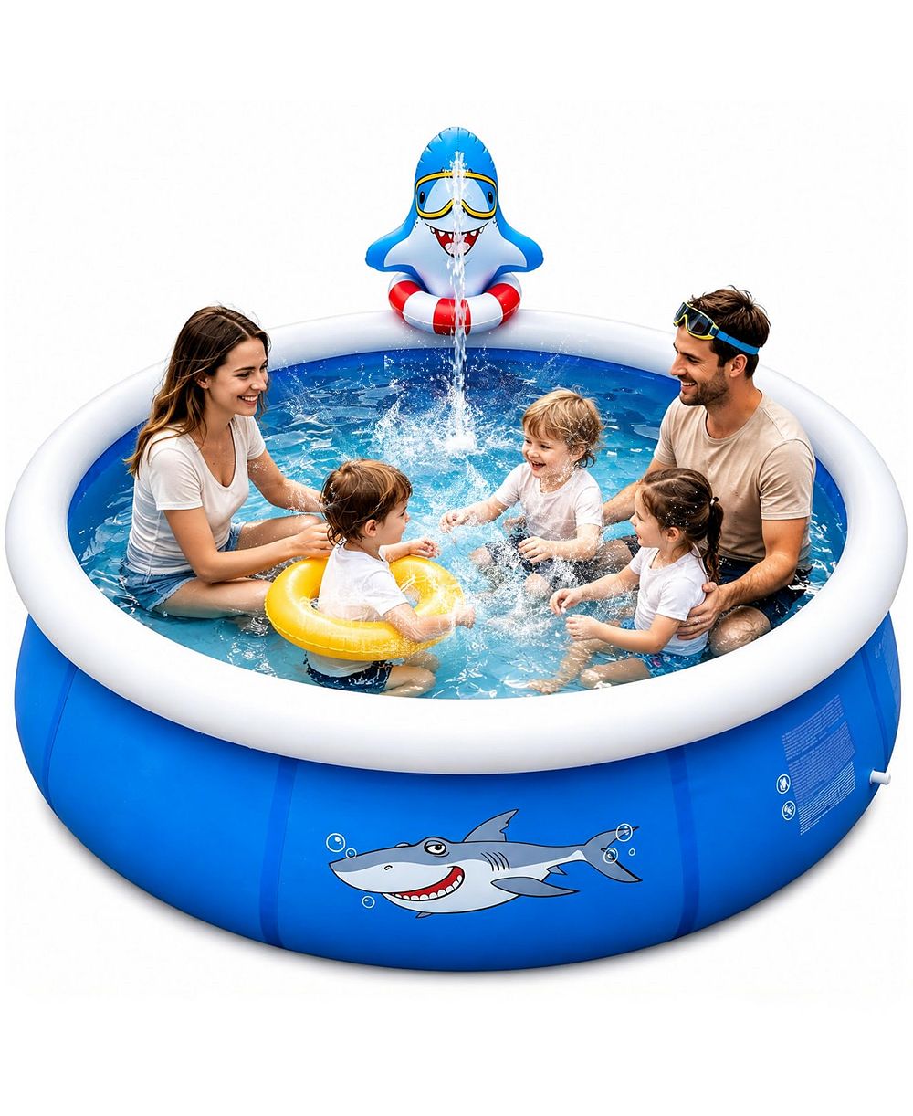 Надувной бризгалка-акула AOFAR 8FT для детей и взрослых, для игр с водой на открытом воздухе