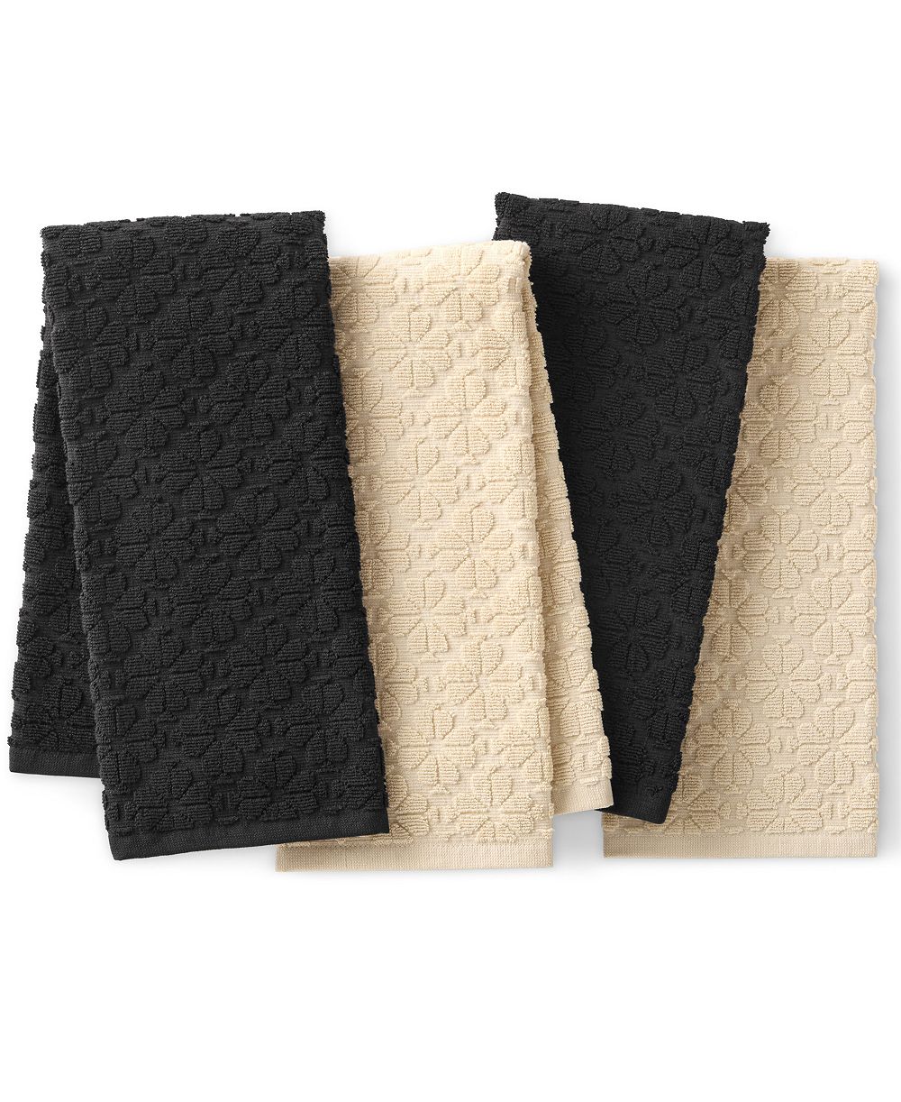 kate spade new york Spade Flower Jacquard 4-Pack Kitchen Towels