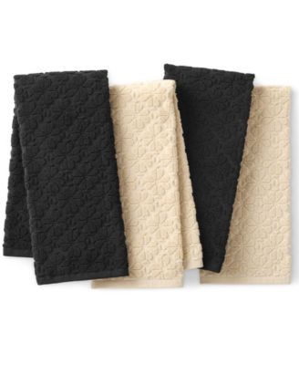 kate spade new york Spade Flower Jacquard 4-Pack Kitchen Towels