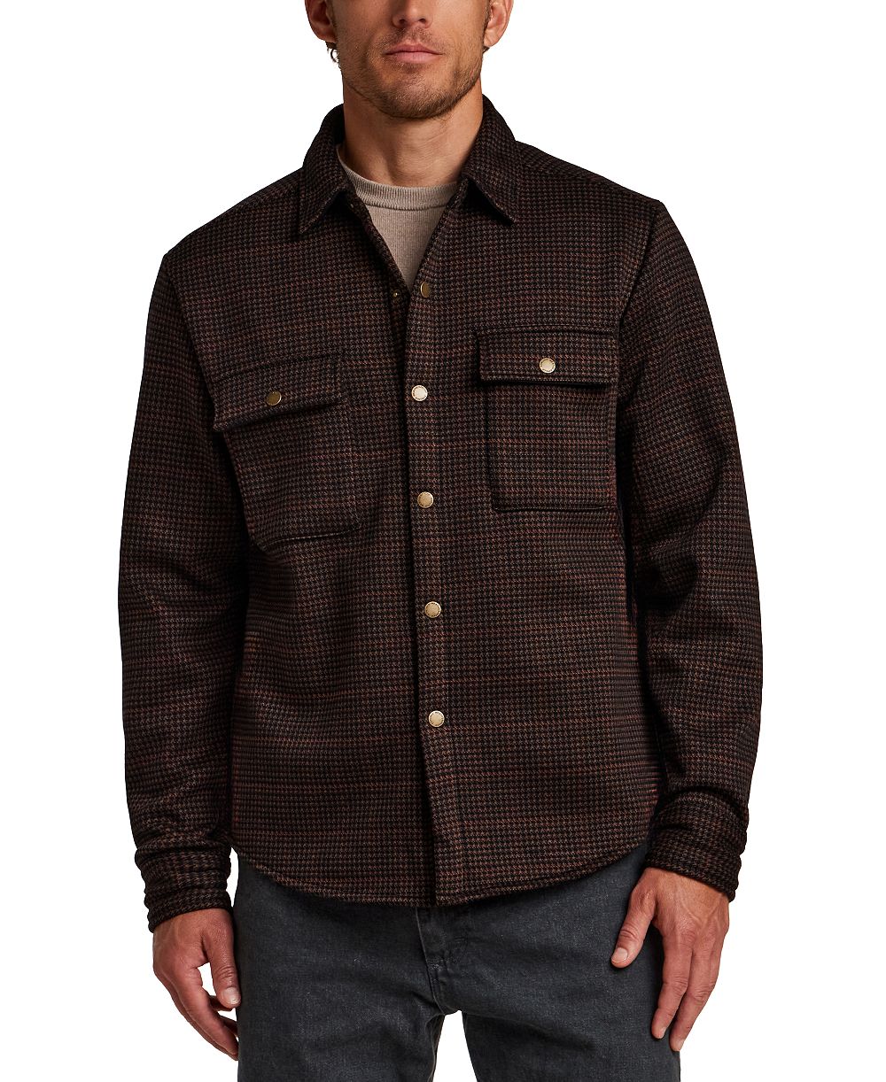 Weatherproof Vintage Men's  Vintage Knit Check Shirt Jacket