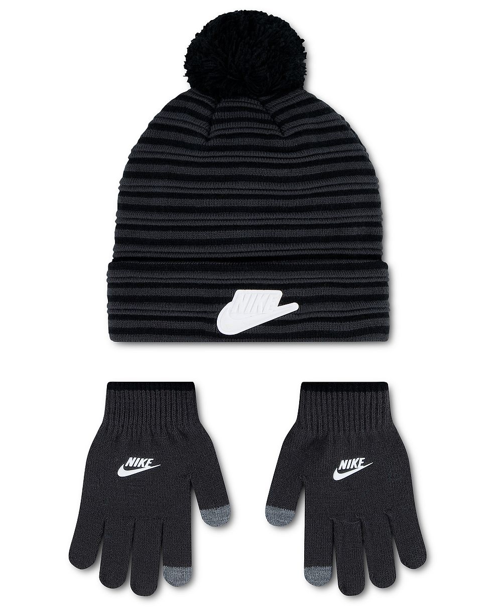 Nike детский комплект из шапки с помпоном и перчаток для мальчиков 8-20 лет, 2 предмета