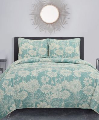 Stratford Park Viola Floral 3-Piece Quilt Set, King