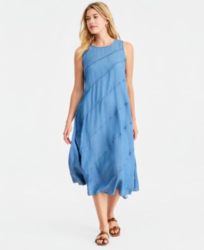 Женское миди-платье On 34th Chambray Diagonal Seam