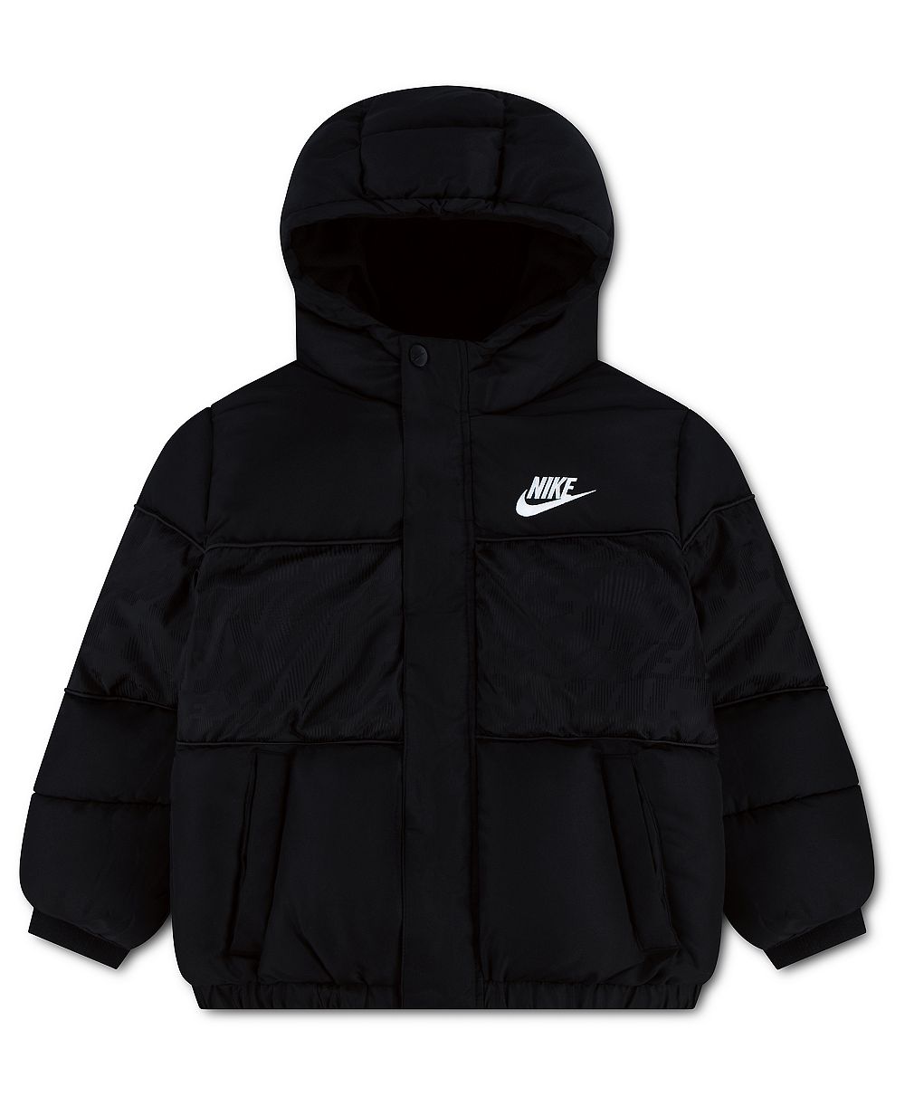 Nike Boys' 4-7 Jacquard Logo Mixed Media Puffer Jacket