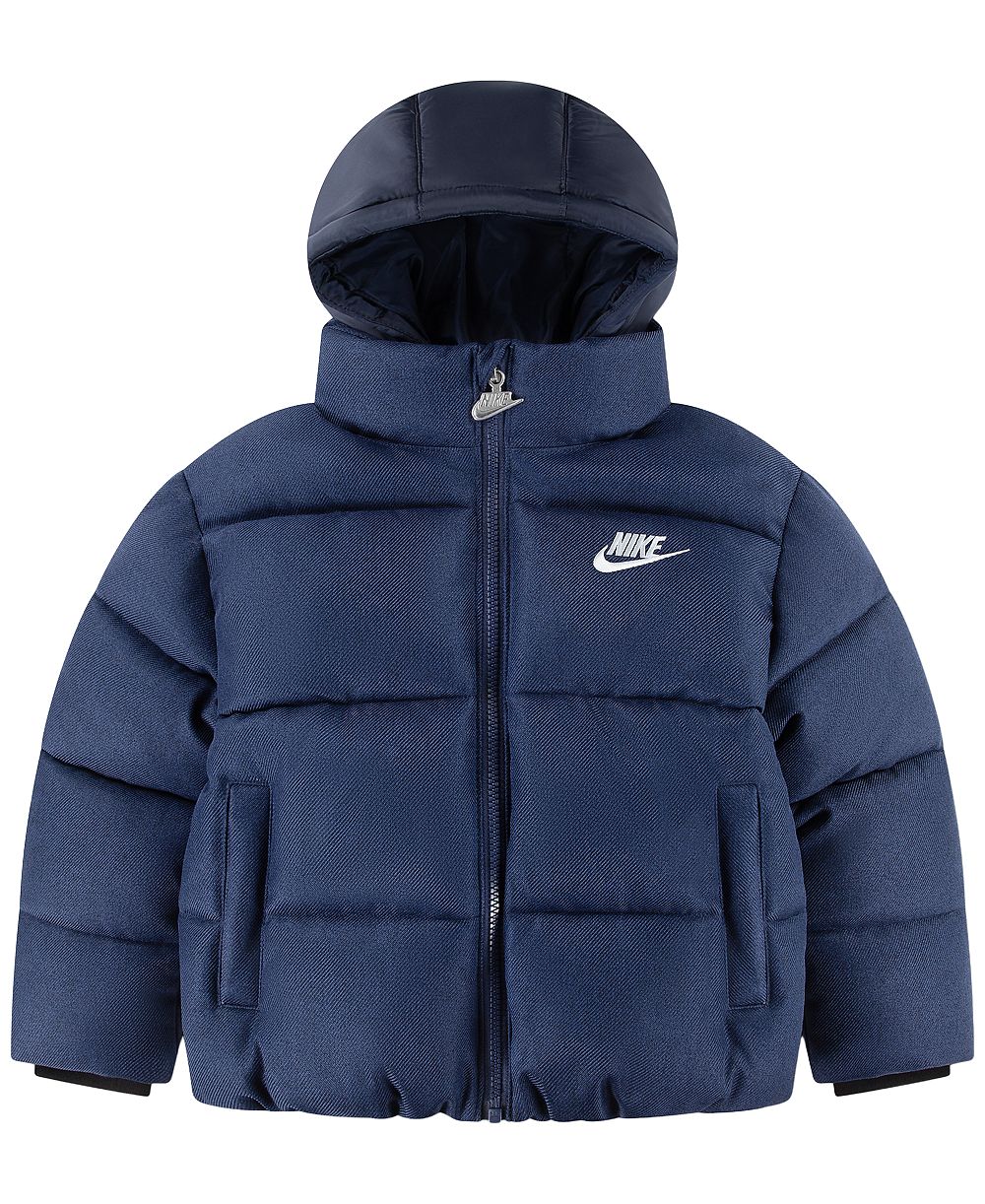 Nike Boys' 4-7 Heathered Twill Puffer Jacket