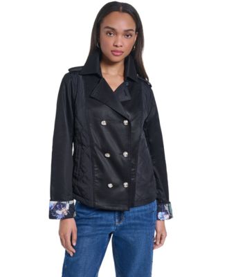 Женская укороченная куртка KARL LAGERFELD PARIS Cropped Button-Front Jacket