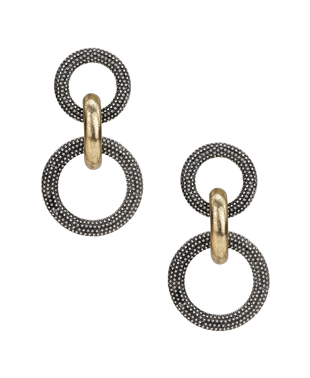 Patricia Nash серьги Caviar Collection Double Ring