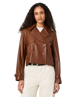 French Connection Women's Porto Button-Front Cropped Jacket