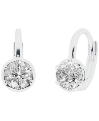 Macy's Lab-Grown Diamond Earrings (1-1/2 ct. t.w.) in 14k White Gold (Also in 14k Yellow Gold)