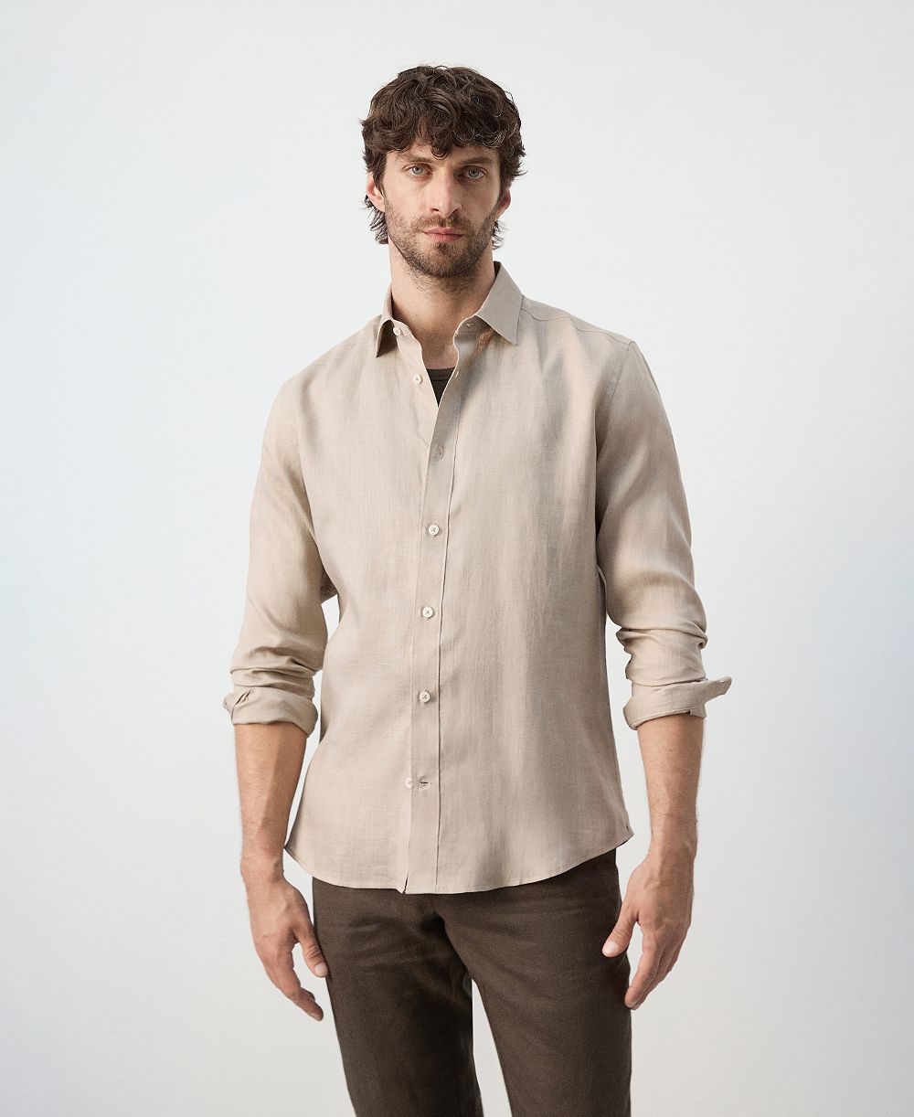 Рубашка Mango Men's Linen Regular-Fit