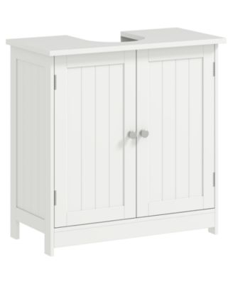 BUSDAYS 24 Inch   Under Sink Storage Cabinet with 2 Doors and Shelves Pedestal Sink Bathroom Vanity Furniture
