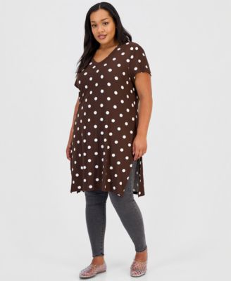 Olivia Dot Coffee Bean/white