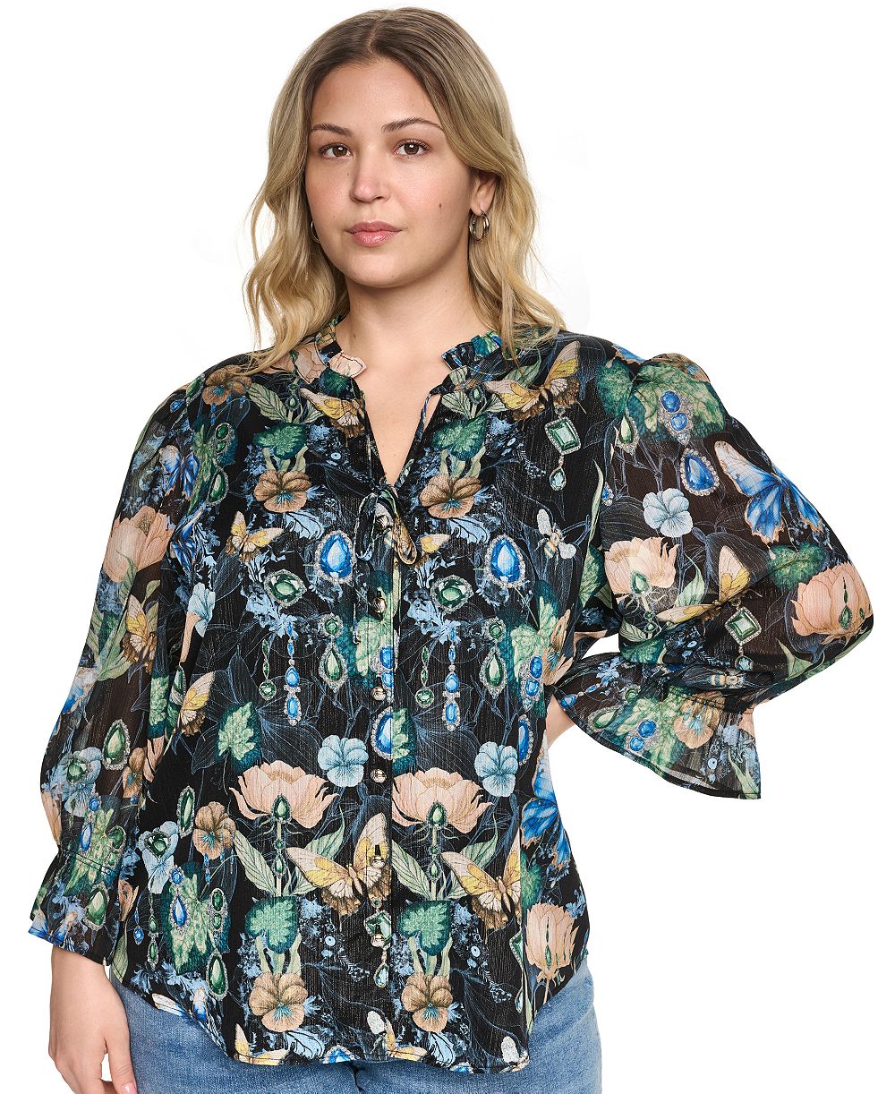Верх Edikted Plus Size с принтом и воротником