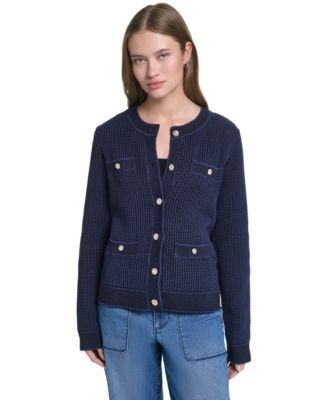 KARL LAGERFELD PARIS Women's Crewneck Cardigan