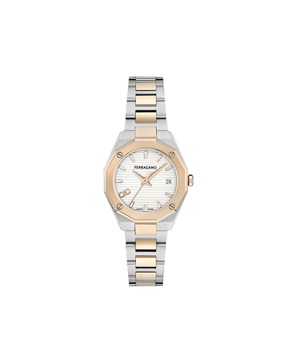 Ferragamo Women's Edge Two-Tone Stainless Steel Bracelet Watch 28mm