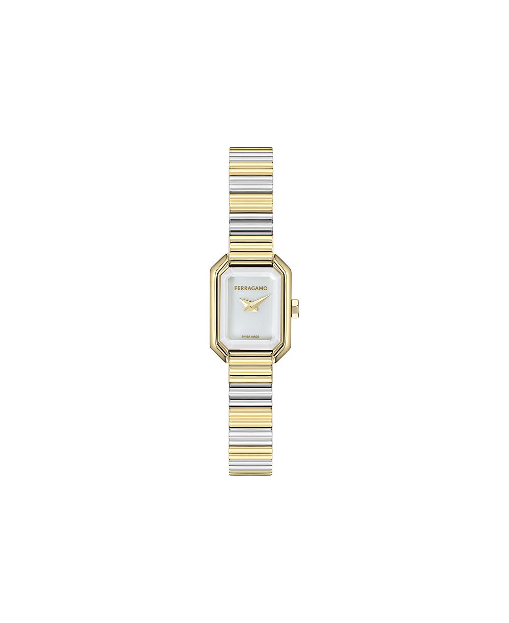 Ferragamo Women's Crystal Petite Two-Tone Stainless Steel Bracelet Watch 15mm x 20mm