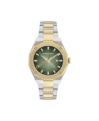 Ferragamo мужские наручные часы Edge с двуцветным нержавеющим браслетом, 40мм