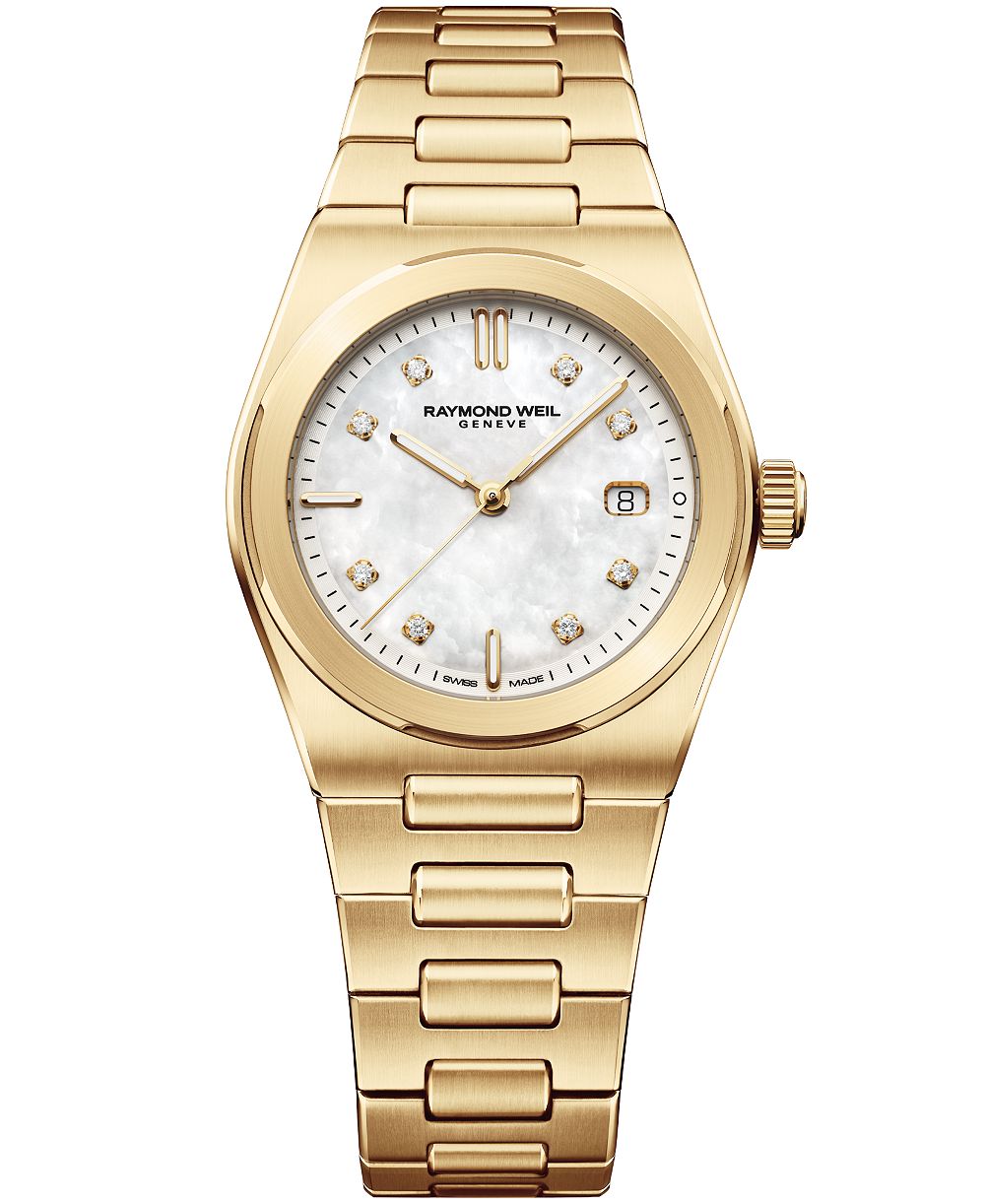 Raymond Weil женские золотистые часы из нержавеющей стали, 30mm
