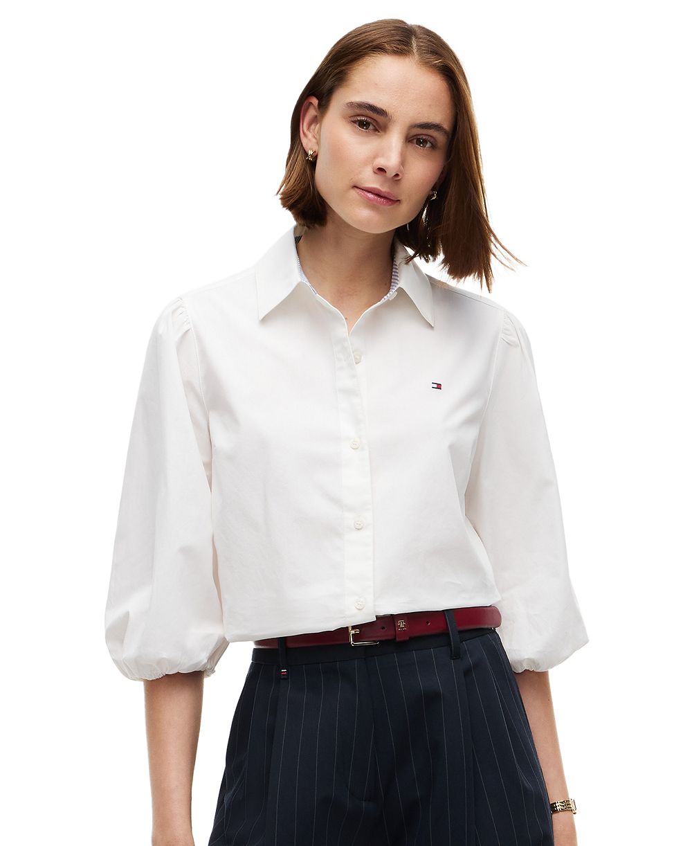 Tommy Hilfiger Women's Puff-Sleeve Button-Front Shirt