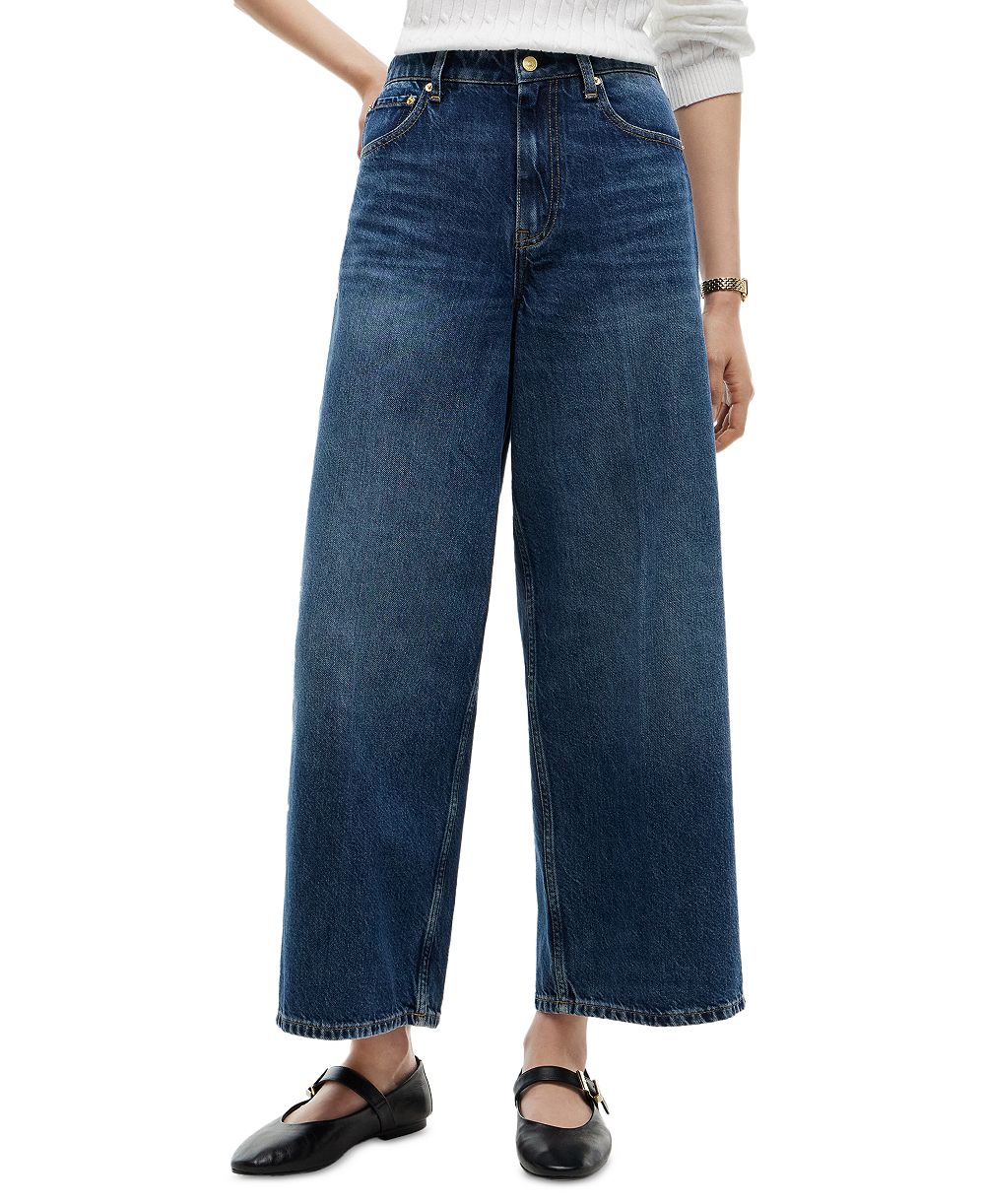 Tommy Hilfiger Women's Indie High-Rise Wide-Leg Jeans